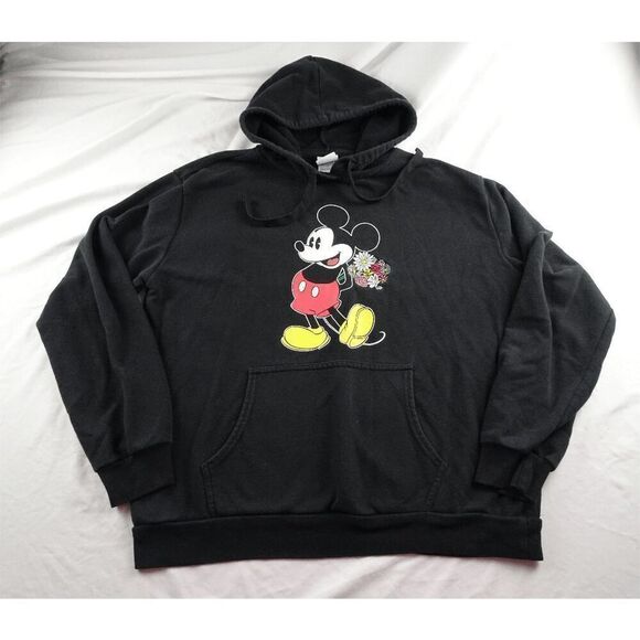 Disney Mickey Mouse Black Hoodie Sweater Size XXL - Picture 5 of 11